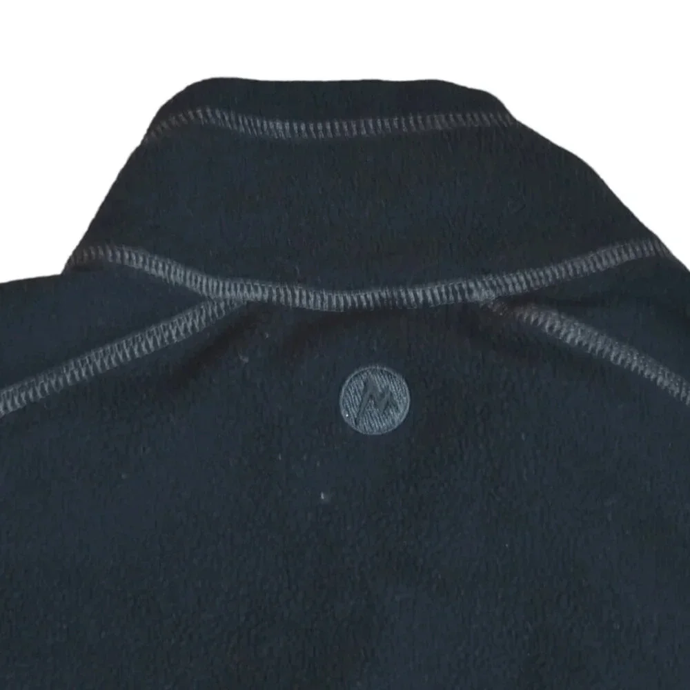 MARMOT || Kid's Fleece Quarter Zip Black Jacket Pullover Mock Neck Outdoors M